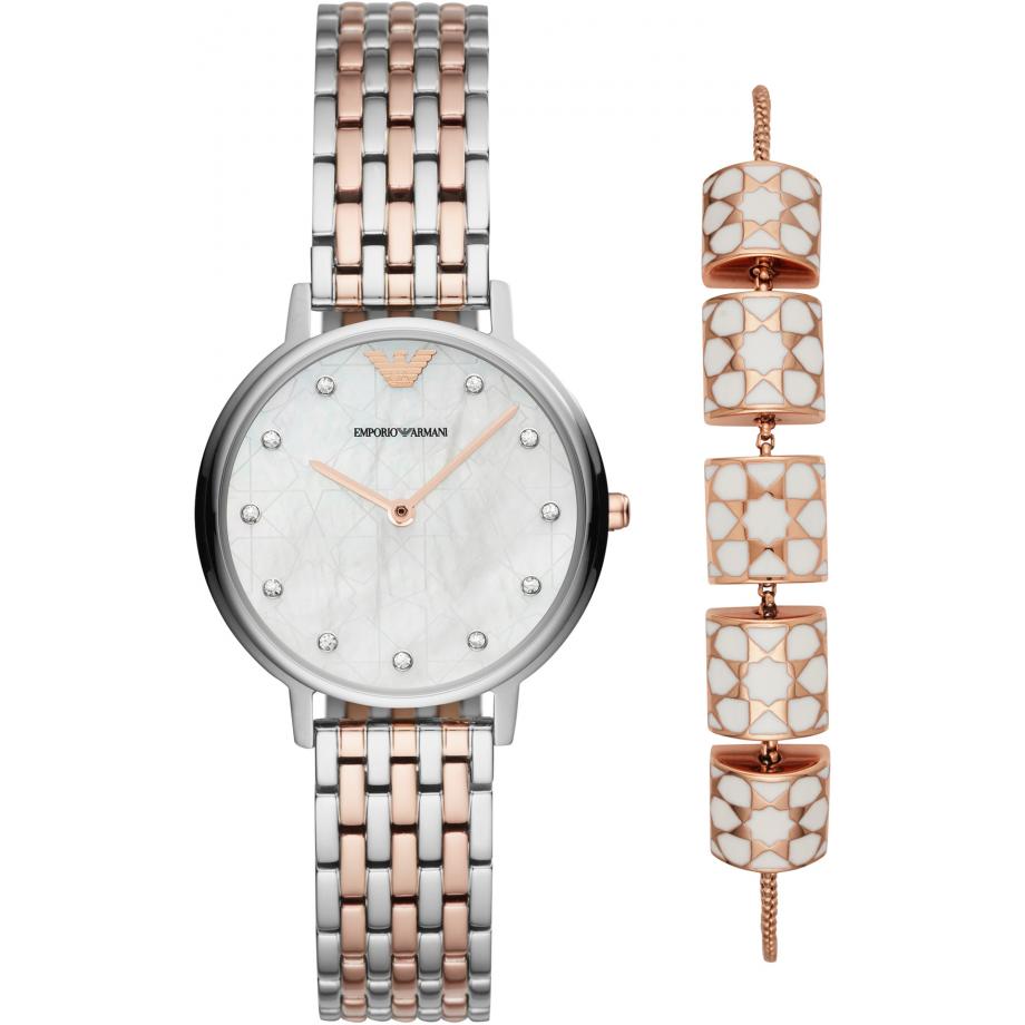 Ar80016 Saat Ve Bilezik Seti Emporio Armani Izle Ucretsiz Kargo Golge Istasyonu